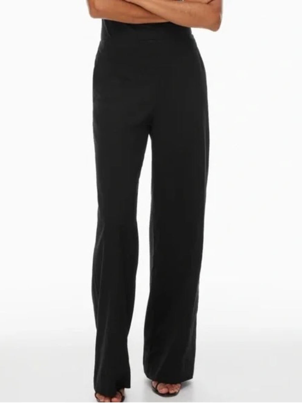 Aritzia Babaton Black High-Rise Wide Leg Trousers Size 00